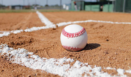 baseball ball on the field